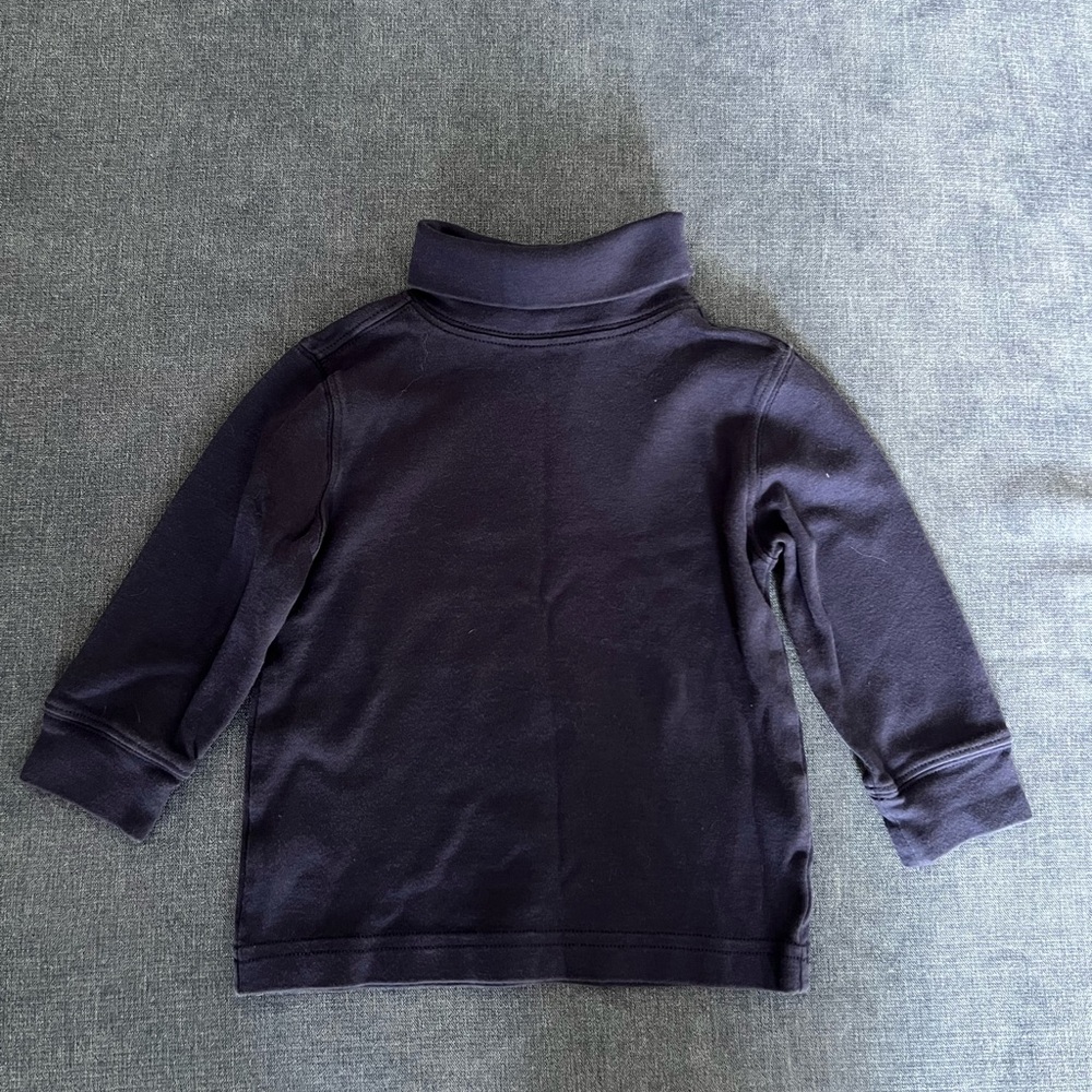 Hanna Andersson Kids Navy Turtleneck Shirt 2T